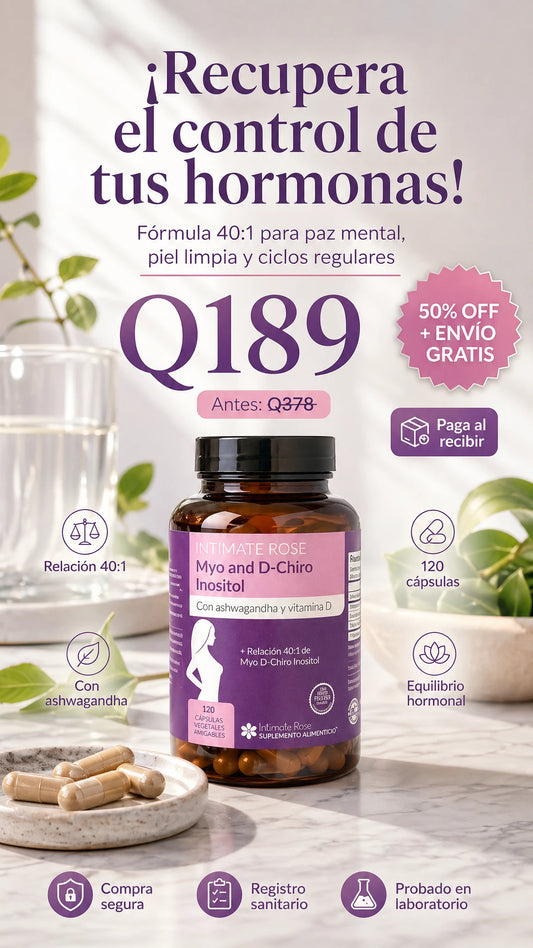 Myo & D-Chiro Inositol® [120 Cápsulas]: Equilibrio Hormonal, Fertilidad y Menos Estrés (Inositoles 40:1, Ashwagandha y Vitamina D)