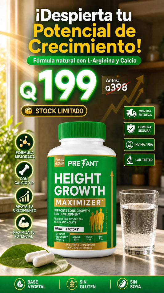 Height Increase Maximizer: Alcanza Tu Estatura Ideal Naturalmente